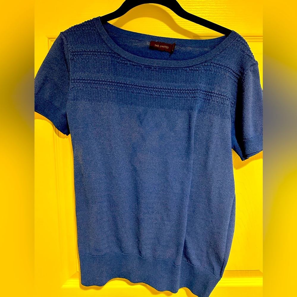The Limited XL blue short sleeve sweater.